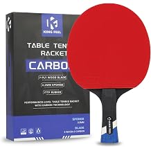 Professional Ping Pong Paddle - Lightweight Carbon Fiber Table Tennis Racket with 7 Layer Blades, 2.0mm Premium Sponge and ITTF Approved Rubber - For Tournament Level Performance Table Tennis Paddle
