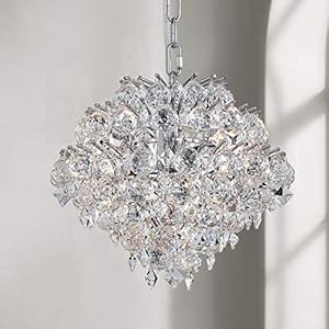 Bestier Moderne Anhänger Kronleuchter Kristall Regentropfen Beleuchtung Deckenleuchte Lampe für Esszimmer Badezimmer…