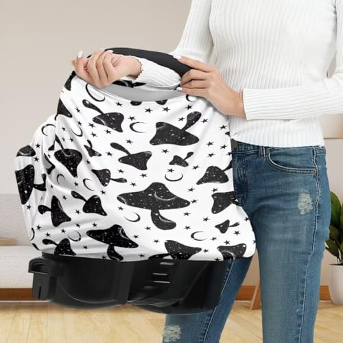 Image of Coldinair Mushroom Multifunctional Nursing Cover Multi Use Cover for Baby Car Seat Canopy Shopping Cart Cover,Stroller Cover