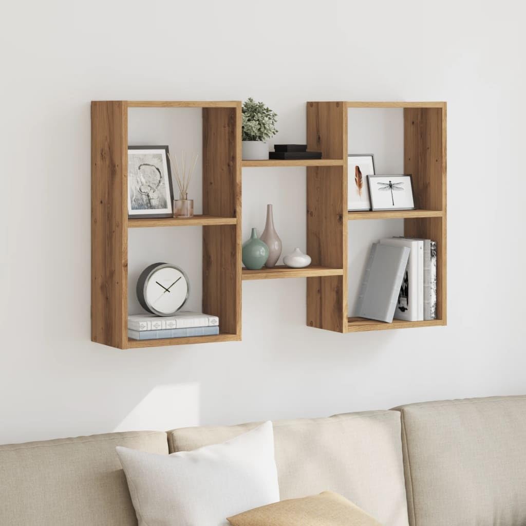 Tidyard Étagère Murale chêne Artisanal 96x18x60 cm Bois d'ingénierie Tablette Flottante Étagère à Plantes, Murale de Rangement pour Salon, Salle de Bain, Chambre, Couloir, Cuisine, Bureau