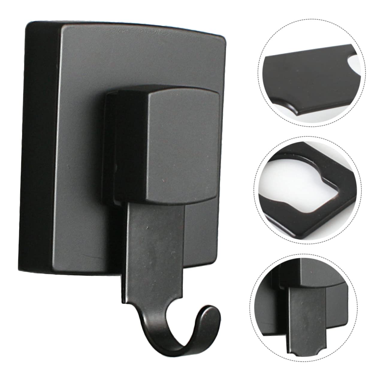 LIFKOME 3 Piezas Ganchos de Succión Traceless para Baño y Cocina Soporte de Inoxidable Negro con Potente Succión para Colgar Toallas y Accesorios para Armarios y Reducidos