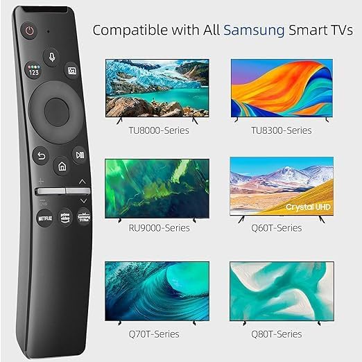 Image of Samsung Voice Remote Control for Smart TV Compatible with LED QLED 4K 8K Crystal UHD HDR and Curved Models Replacement Remote with Netflix Prime Video Samsung TV Plus Shortcut Buttons