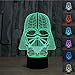 3D Star Wars Darth Vader LED Light Table Lamp Night Light Kids Room Bedroom Gift