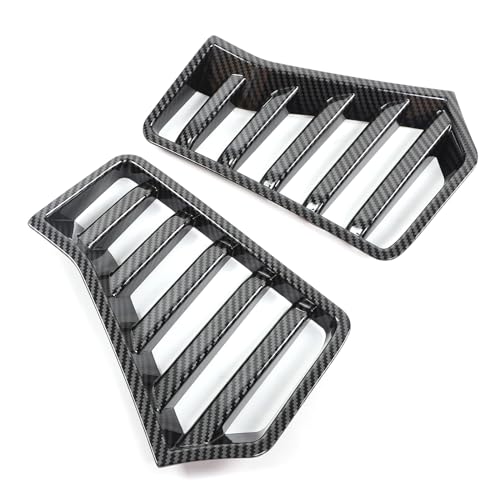 Image of Car Front Headlights Grille Vent Cover Trim Compatible With Toyota Tacoma 2024 2025 ABS Front Side Grill air inlet Vent Panel Cover Interior decoration accessories (carbon fiber grain)