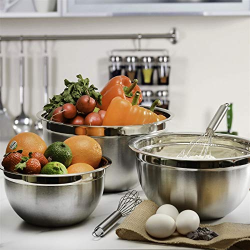image for YBM HOME Deep Professional Quality Stainless Steel Mixing Bowl For Ser