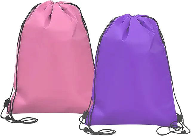 TAFACE Sac Isotherme Pliable à Cordon de Serrage - 2 Pièces Rose et Violet