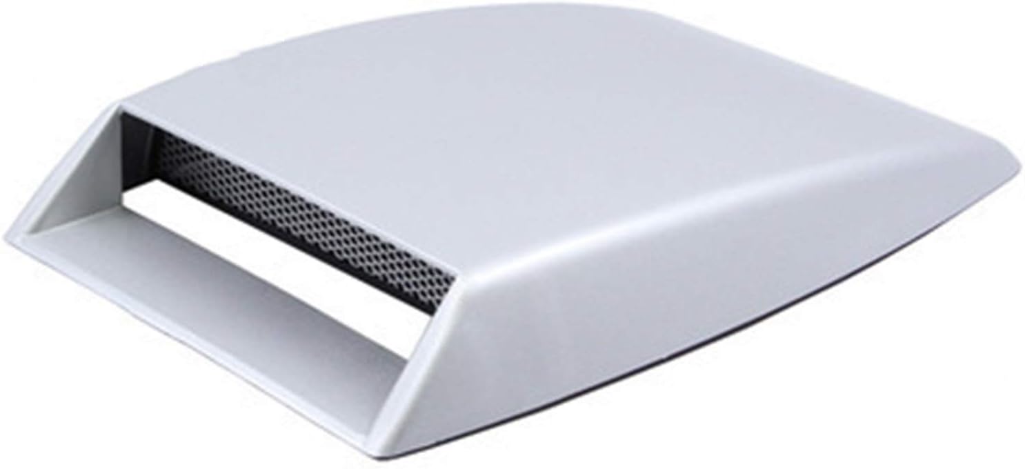 Hood Scoops Car Hood Decorative Vent, ABS Car General Hood Air Intake Exhaust Hood Decorative Material, Easy to Install (Color : Silver)