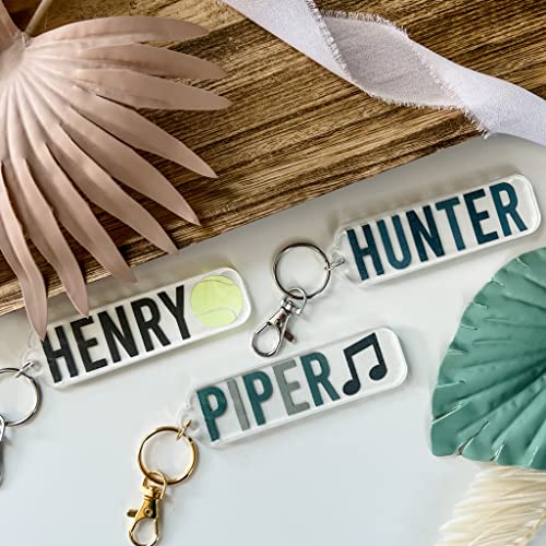 Imaginate Personalized Colorful Acrylic Name Tag - Keychain Can Be Used On A Backpack, Lunch Box, Beach Bag, Luggage, Sports Bag Or Gift Tag - Back To School, Kids Birthday Present, Stocking Stuffer #TOP3