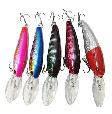 Hard Bait Minnow Floating Plastic Fishing Lure Packs (10 pz)