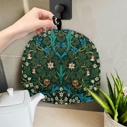 Image of Morris BlackBerry Print Large Tea Cozy for Teapot Extra Thick Tea Pot Cover Home Kitchen Decoration Insulated Teapot Cozy Dust Kitchen Accessories for Home Daily