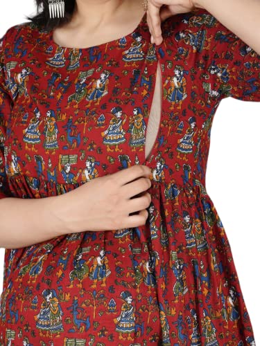 Image of Jikonet Women's Maternity Kurti for Feeding Zippers (VJK)
