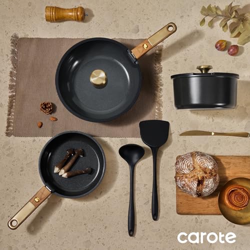 CAROTE 15Pcs Ceramic Cookware Set, Pots and Pans Set Non stick, Kitchen Cooking Set with - image 8