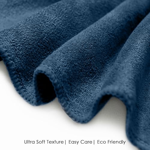 Image of HOUSSE Microfiber Face Towels | Ultra Absorbent, Odour-Free, Quick Dry 450 GSM Face Towel for Home, Gym, Travel, Running & Personal Use | 30x30 cm | Set of 6 in One Colour (Indian Teal, Pack of 6)