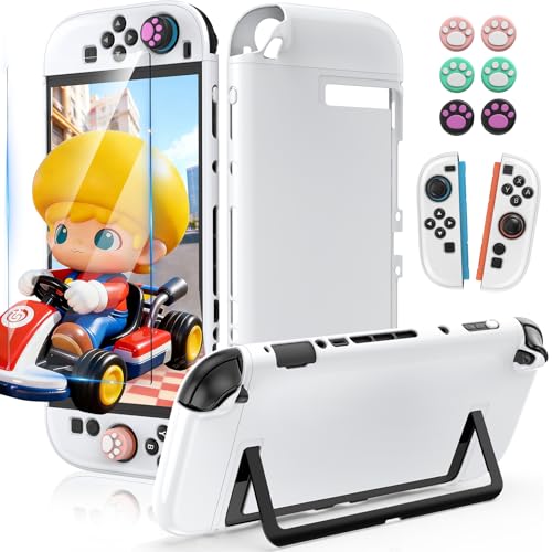 CMANBAH Nintendo Switch 2�i2025�j�Ή��n�[�h�P�[�X Switch2 �J�o�[ �h�b�N�E�X�^���h�Ή� �S�ʕی� ���h�~�y 6���T���O���b�v�L���b�v +�����x�ی�t�B�����zJoy-Con���̎��݌v ���E�ȒP ���� ���΂݂Ȃ� �X�C�b�`