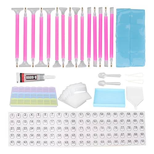 UMDHAIYI Professional Rhinestone Painting Tools, For DIY Rhinestone Art, Storage Box Organizer, Painting Pen Applicator, Glue Tray, Accessories Kit, Complete Set with All Essential