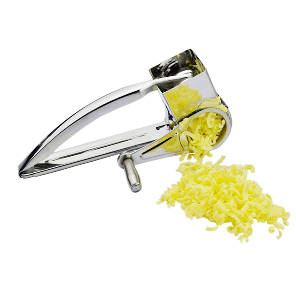 ELTON Rotary Cheese Grater, Vegetable Stainless Steel Cheese Grater Shredder Cutter Grinder