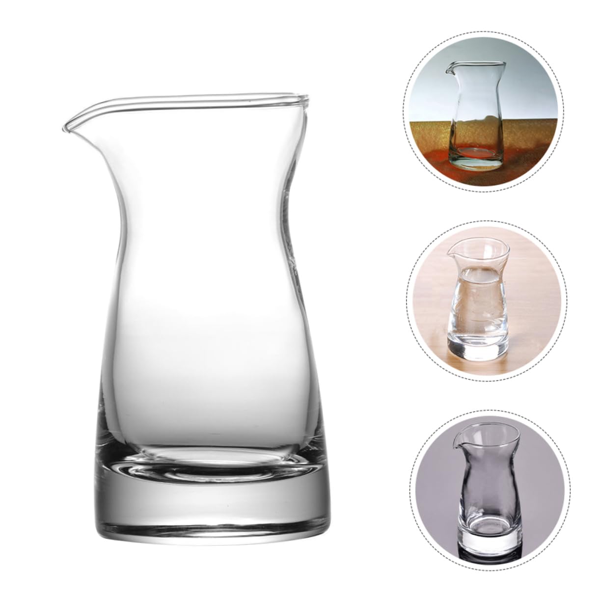 6 Stück Milchkännchen aus Glas 80ml für Küche und Restaurant | Klares Glas, Vielseitige Nutzung, Elegante Optik, Frische Aufbewahrung, Geeignet für Kühlschrank und Servieren