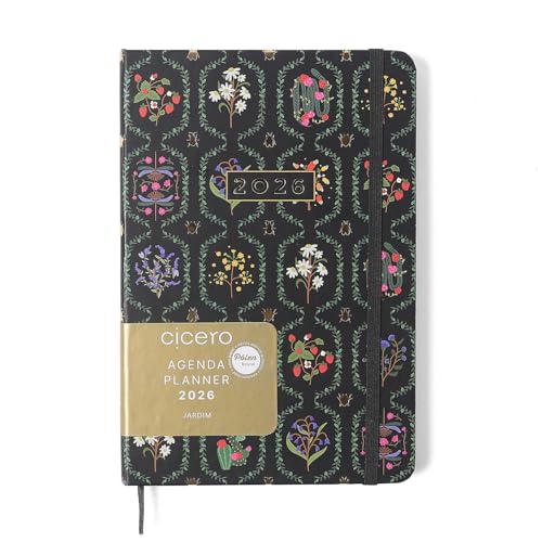 AGENDA PLANNER CICEROS 2026 JARDIM SEMANAL ANOTACOES 14X21 PRETO
