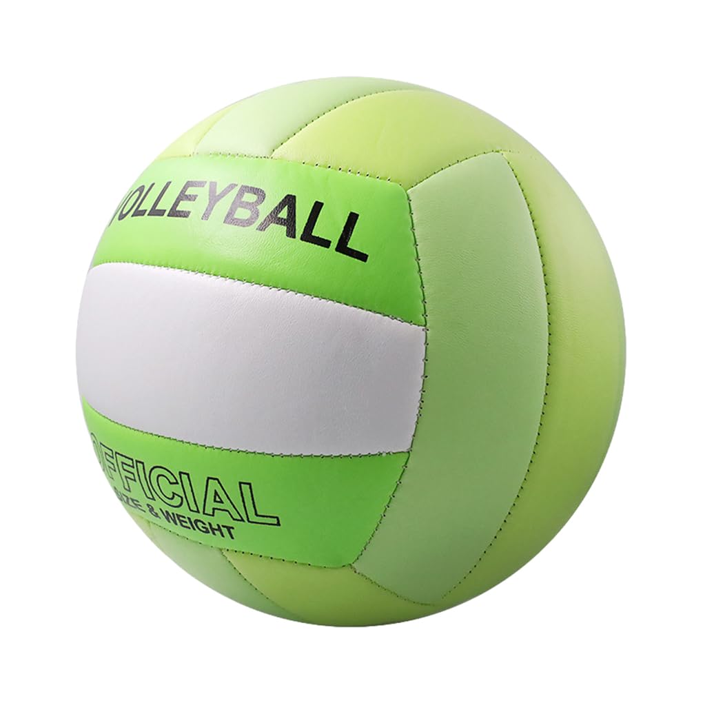 5 Ensemble de Volley-ball pour l'extérieur, ingrédients écologiques, artisanat exquis, Match Durable, entraînement en PVC, volley-ball en plein air, vert