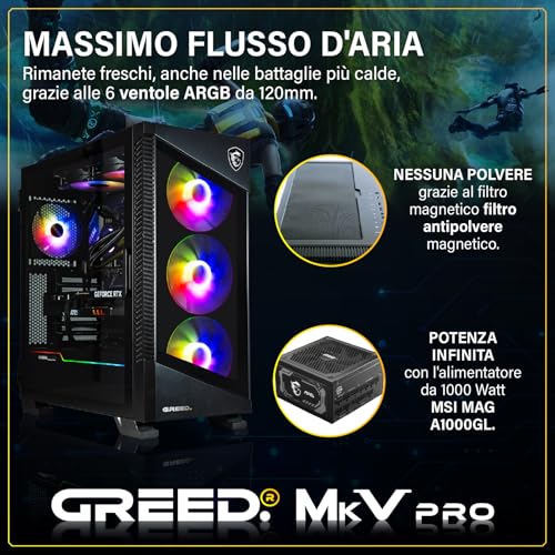 ® MK5 Pro - Gaming PC - Intel Core i9 12900KF + RTX 5080 16GB - computer con Raytracing & 4K - 5,2 GHZ - 32 GB RAM DDR5-2TB SSD - WLAN + Win 11 Pro - PC Desktop - Immagine 3
