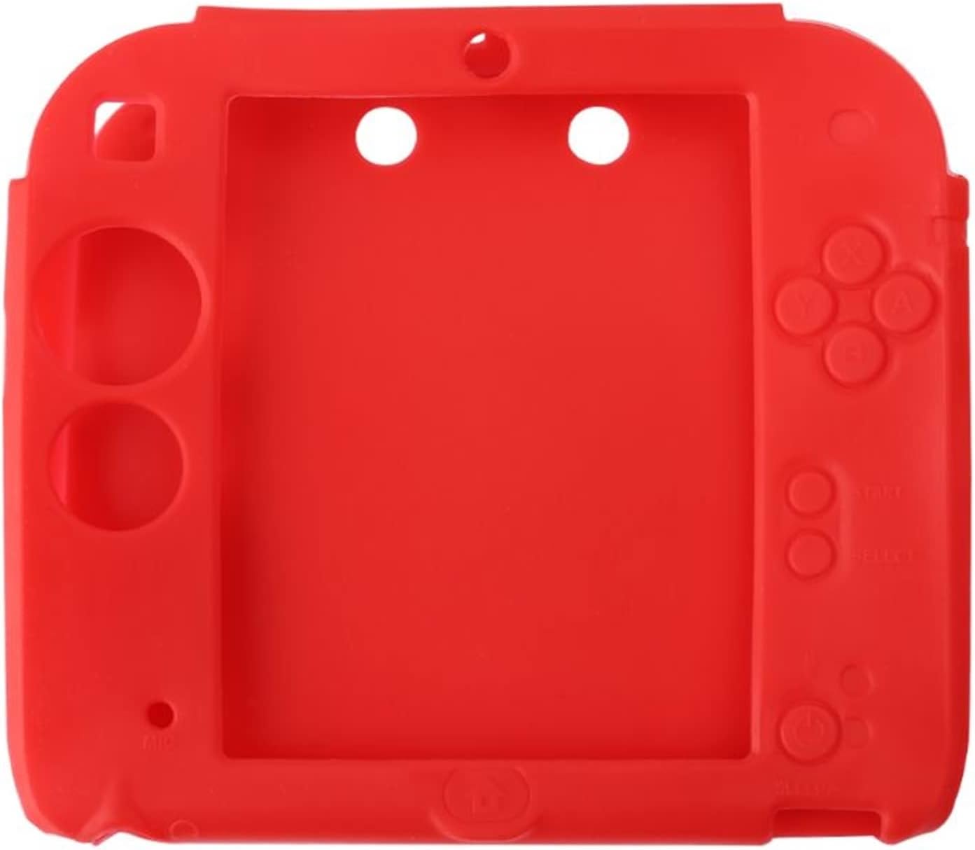 TX GITL Protective Cover Case For Nintendo 2DS Game Player Handheld Shell Soft Silicone Skin Anti-Slip Shockproof Accessories (Color : Red)