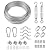 TooTaci Globe String Light Suspension Kit, Turnbuckle Wire Tensioner kit for Outdoor Light String Hanging Light Guide Wire?66ft PVC Caoted Stainless Steel Cable Wire Rope,M5 Turnbuckle kit All Need…
