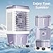 Portable Air Conditioners, 2500 CFM Swamp Cooler with 6.87 Gal Water Tank, 3-Speed Fan, 25 DB Evaporative Air Cooler with 16 FT Remote Control, 120°Oscillation, 7.5H Smart Timer, 4 Ice Packs