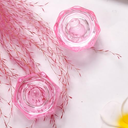 2 Pcs Nail Art Glass Cup Nail Dappen Dishes miniatura 3