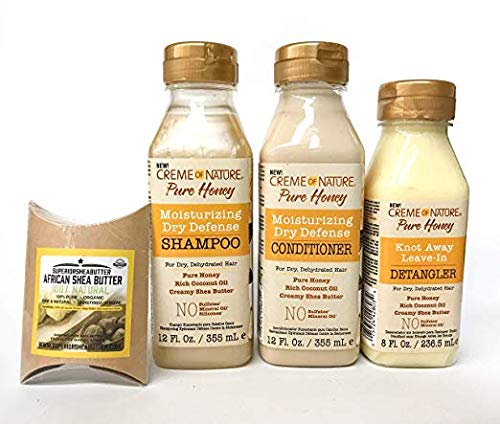 Creme Of Nature Pure Honey Combo Set (3pcsCOMBO WITH SHEA BUTTER)