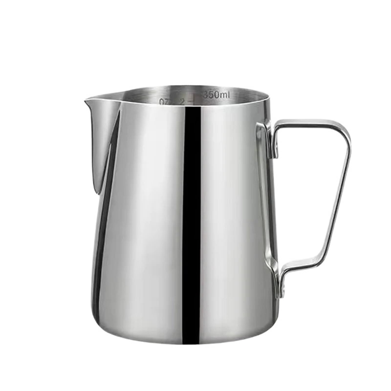 Jarra for espumar café con leche, 2 uds., Latte Art, Espumador de, jarra medidora acero inoxidable, herramienta Espresso Barista, accesorios Para café(Silver,350ml)