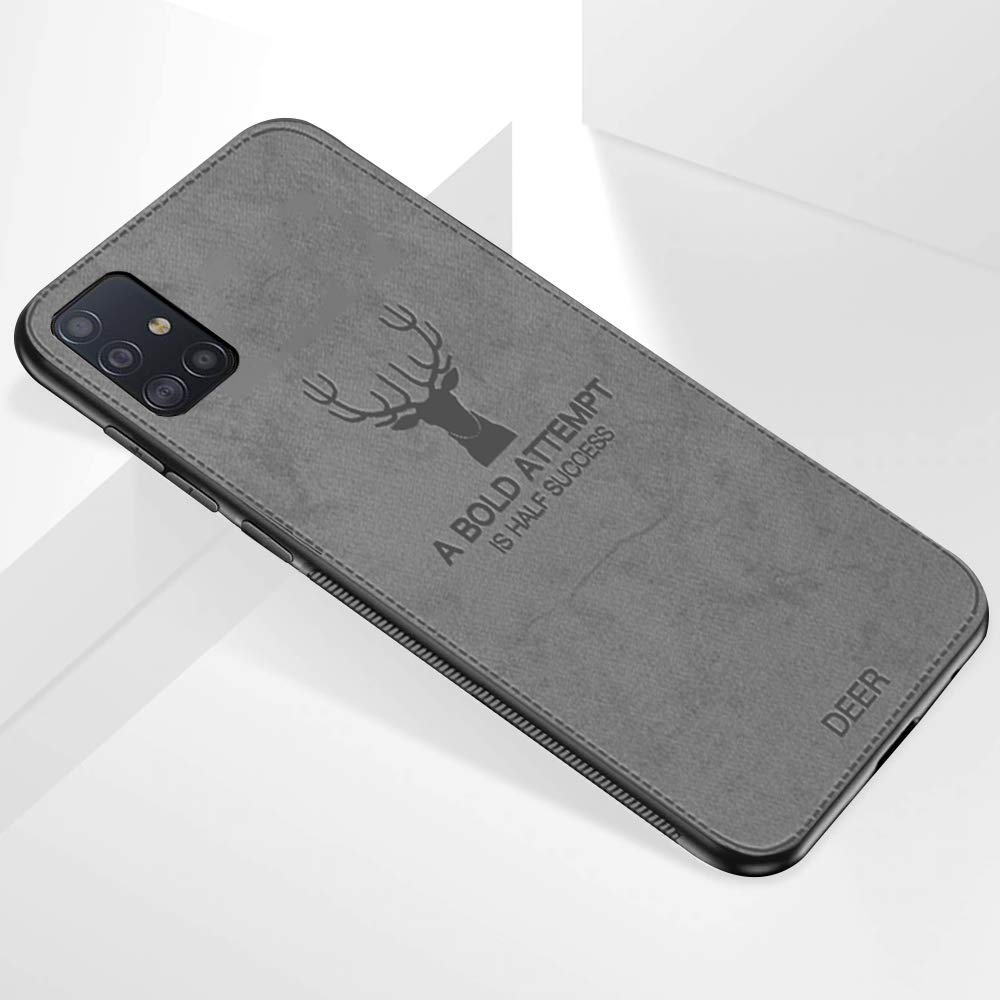 Navnika Deer Back Cover for Samsung Galaxy M51- Soft Fabric Case with Anti Slip Grip and Camera Protection Hybrid Protective Back Case Cover (Grey Deer) (B09GPXFDK9) Amazon Price History, Amazon Price Tracker