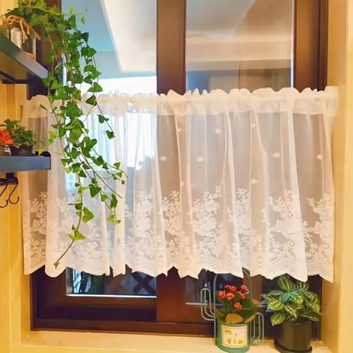 JDNH Quick Setup Lace Window Partition - Breathable Light Filtering Fabric for Studio Apartment Décor and Room Division - Image 8