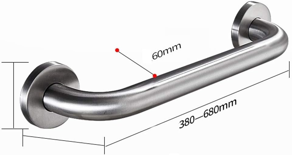 LCML 15-37 inch Brushed Nickel Grab Bar - Tub Safety Rails for Seniors - Bathroom Handicap Accessories - Adjustable Tub Grab Bar - Balance Assist Bar for Shower/58Cm/58Cm : Health & Household