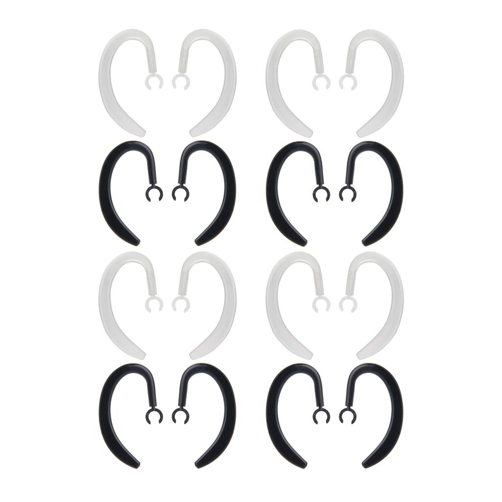 1 paio di ganci per le orecchie in morbido silicone con gancio per auricolari, clip retrattile