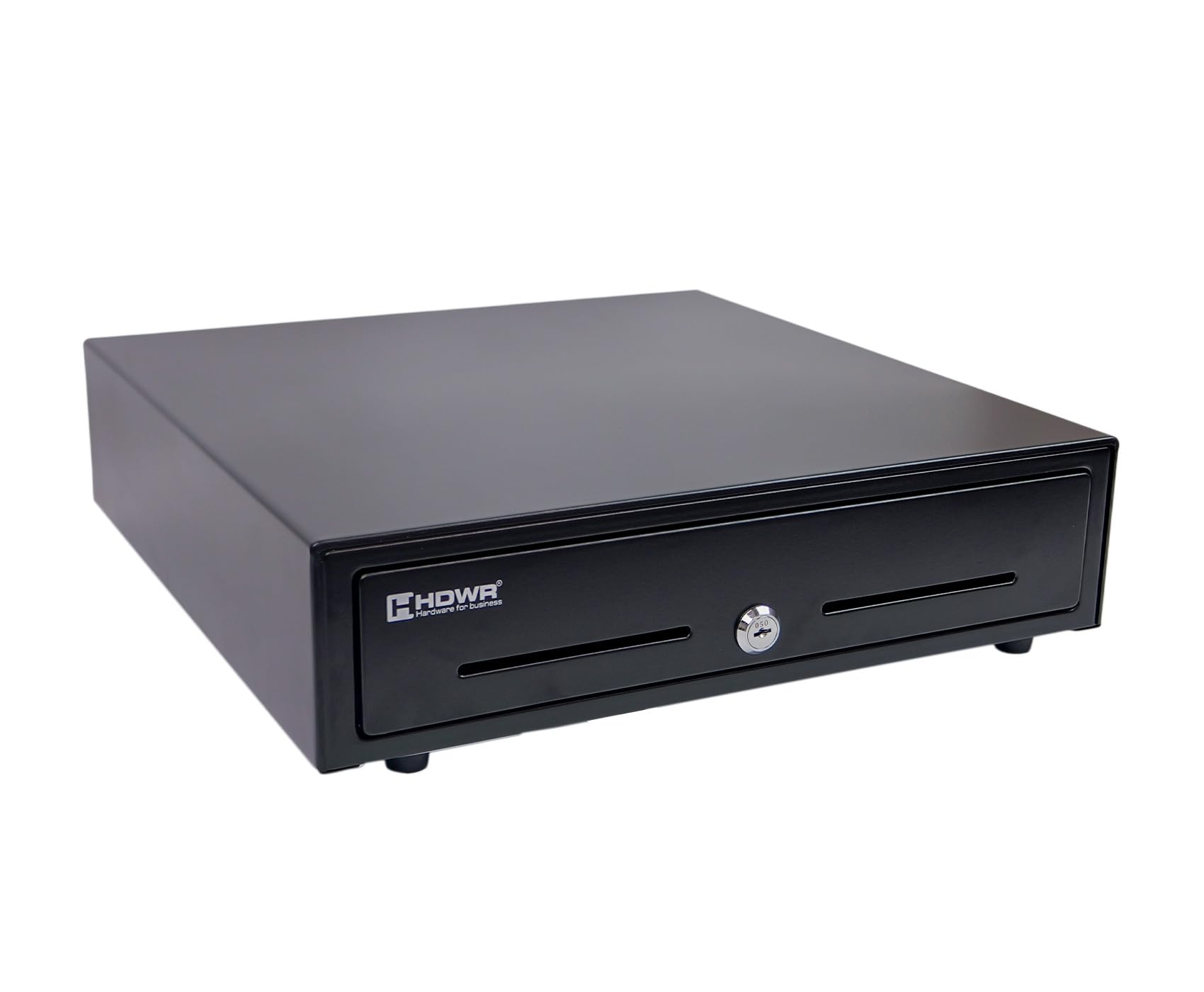 HDWR HD-KR41 Cassetto cassa spazioso, inserto sostituibile, RJ12 | Due scomparti aggiuntivi, portamonete scorrevole, cavo RJ12 incluso, per negozio