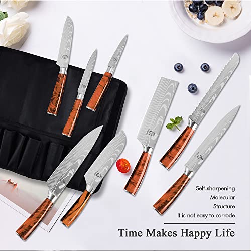 Knife Set,FULLHI 14pcs Japanese Knife Set, Multiple Colour Premium
