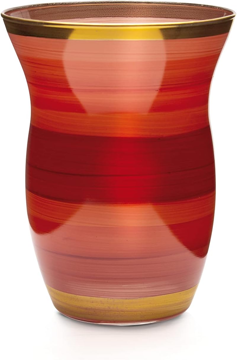 Angela Neue Wiener Werkstätte Monika Tomato Coloured Glass Vases, Red, 13 cm, Medium