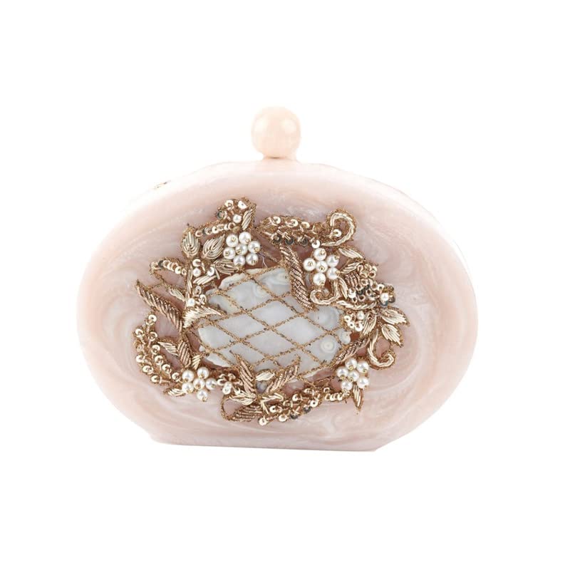BIH Resin cluth Bridal Womens Purse Bridal Wedding Purse Handbags Evening Marble Purse Party Bags for Women - Pearl (B0BMPWMCFB) Amazon Price History, Amazon Price Tracker