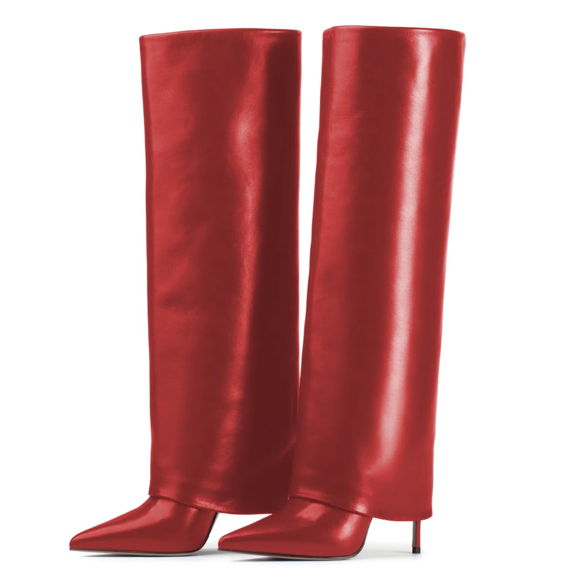 Zszszsu Womens Sexy Pointed Toe Knee High Boots High Stiletto Heels Dress Party Casual Footwear Tall Winter Daily