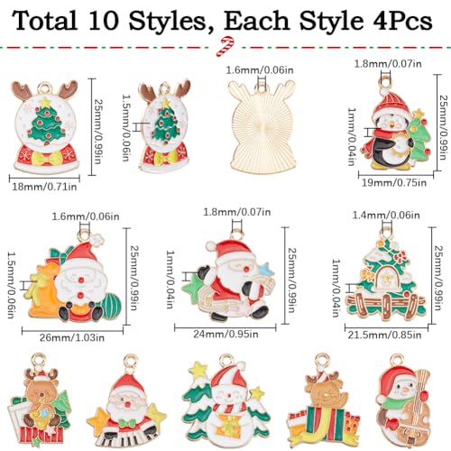 Breloques de Noël pour créer des cadeaux de bijoux faits main - 3