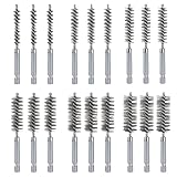 18pcs Wire Bore Brush Set with 1/4' Hex Shank for Power Drill - 6 Size (8/10/12/15/17/19mm)