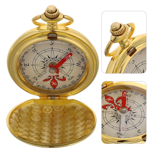 Brújula de Bolsillo Retro Dorada Zerodeko con Esfera Luminosa miniatura 7