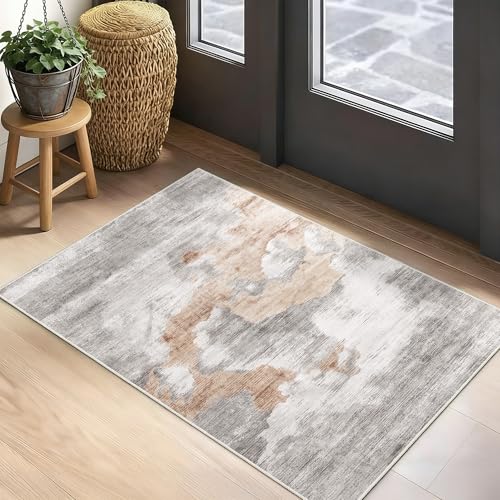 Tapete gris pequeño 60x91 cm resistente y antideslizante miniatura 3