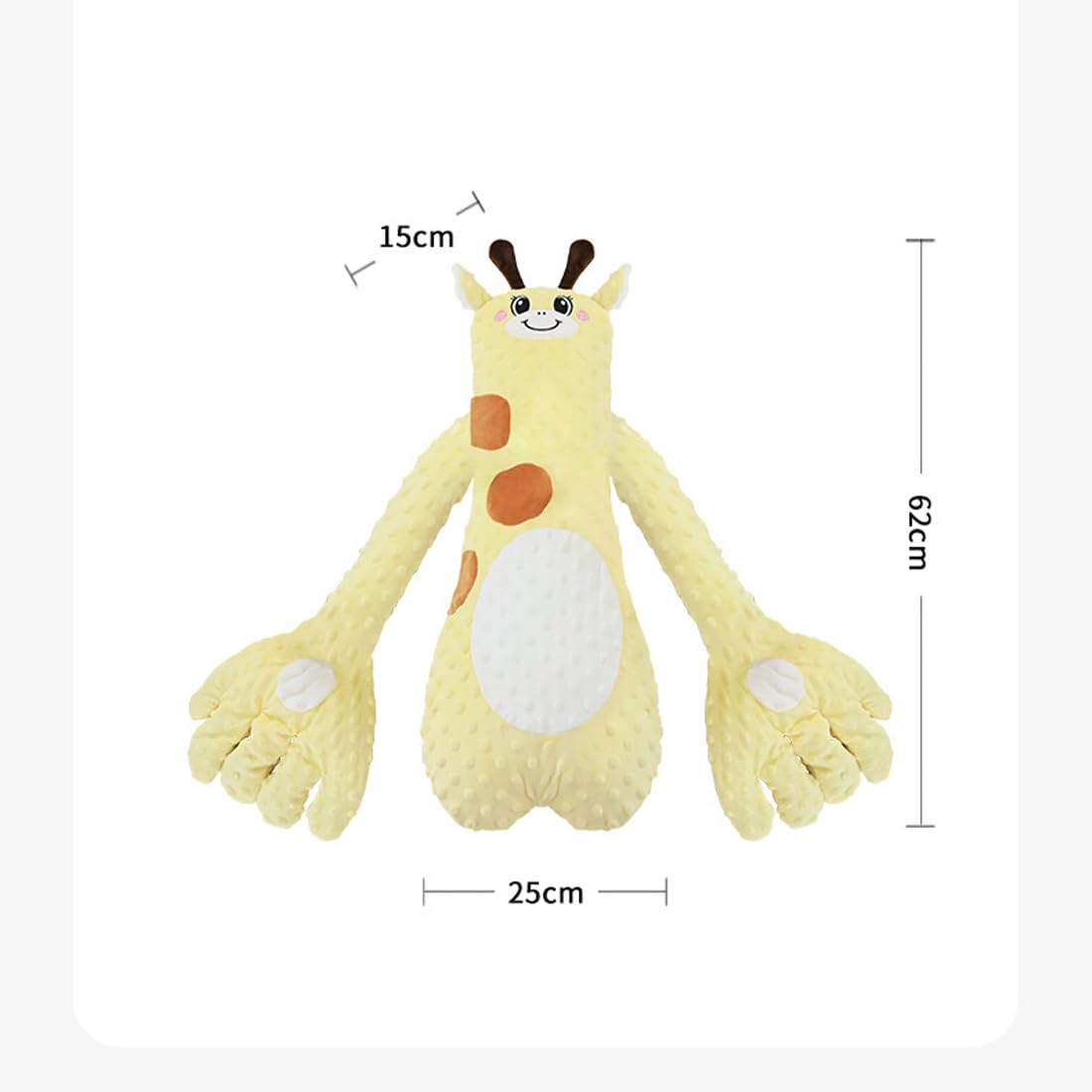 MEIION Klopf-Kissen 62cm – Interaktives Plüschkissen mit verstellbaren Modi & Fernbedienung, Einschlafhilfe, hautfreundlich, ergonomisches Schlafkissen