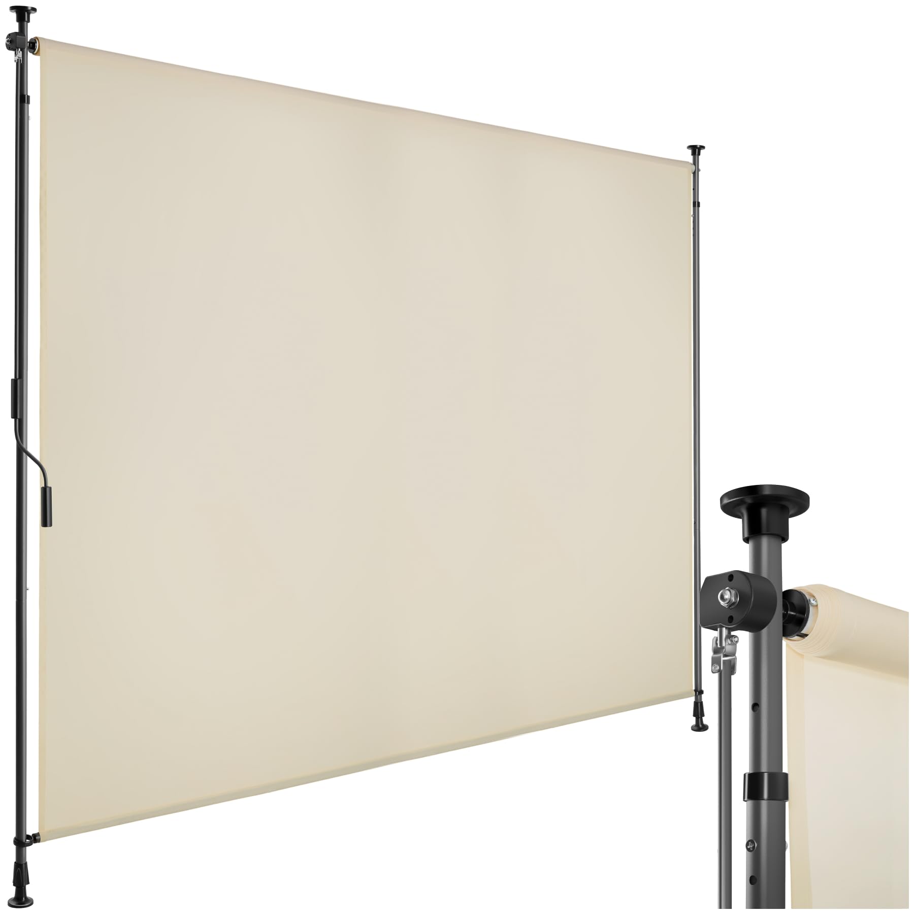 Store banne vertical en acier laqué époxy tectake beige durable