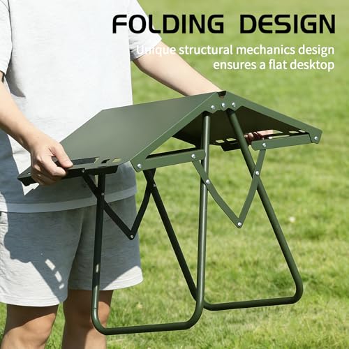 Mesa táctica plegable para exterior Glowki IGT con altura ajustable y paneles modulares IGT, con soporte para luz, portátil para camping, excursiones, picnics y playa miniatura 6