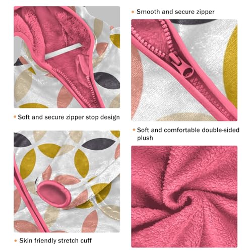 OTVEE Scandinavian Geometric Style Kids Hoodie Jacket Fall Spring Full Zip Warm Outwear Coat3