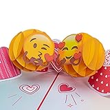Paper Love 3D Love Emojis Pop Up Card, Gift for Birthday, Wedding, Anniversary, Mothers Day, All Occasion - 5' x 7' Cover - Includes Envelope and Note Tag