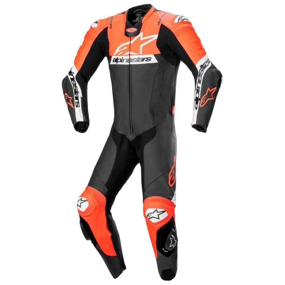Alpinestars Missile V2 Ward 1-Piece Leather Suit (Black/Red Fluo/White, 48)