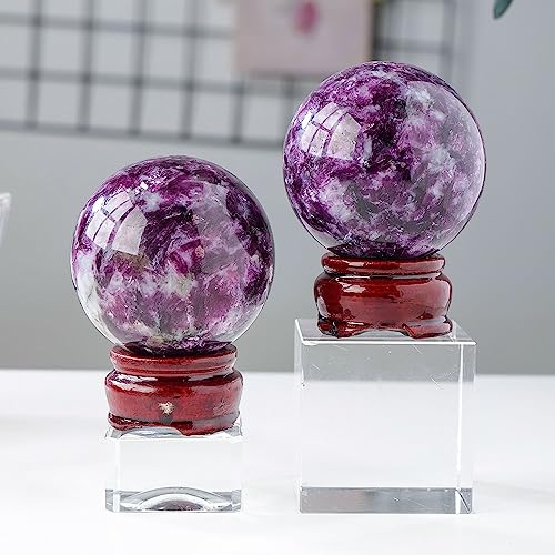 Cuarzo lepidolita en esfera de 5cm un regalo original de diseño 8
